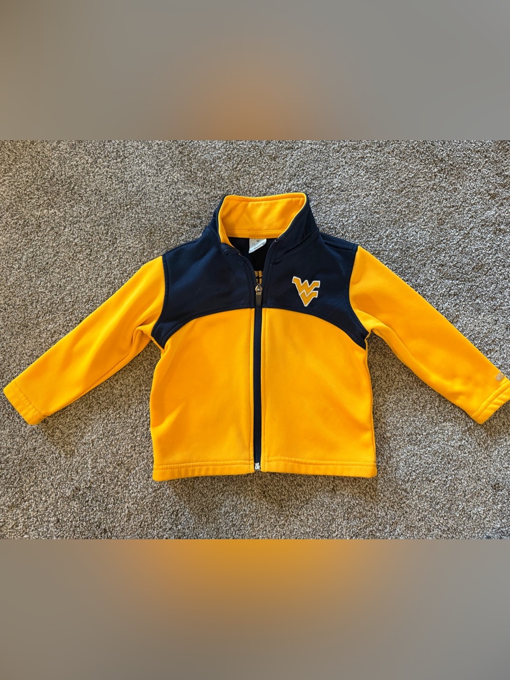 Unbranded Kids' Gold & Navy Full-Zip Fleece Jacket